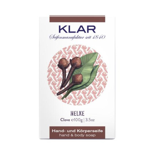 Klar Clove Soap palm oil free 100g (σαπούνι σώματος/χεριών με γαρύφαλλο)