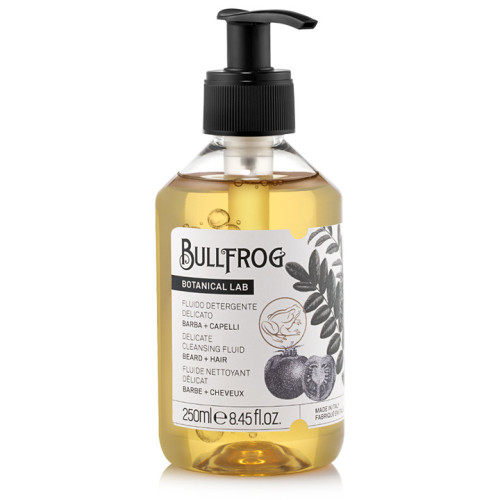 Bullfrog - Botanical Lab, Delicate Cleansing Fluid for Hair and Beard 250ml (απαλό καθαριστικό για μαλλιά και γένεια)