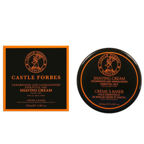Castle Forbes - Cedarwood & Sandalwood Essential Oil Shaving Cream Bowl 200ml (κρέμα σε βάζο)