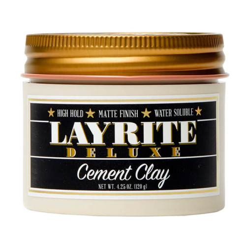 Layrite Deluxe Hair Pomade Cement Clay,  Water Soluble 120gr  (high hold / matte finish)