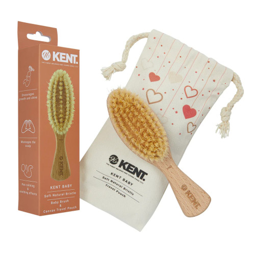 Kent Baby Brush - Soft Natural Bristle Beachwood
