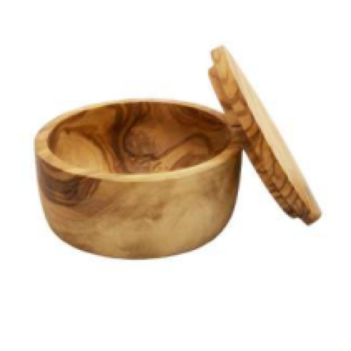 Dovo Shaving Soap Dish olive wood with lid