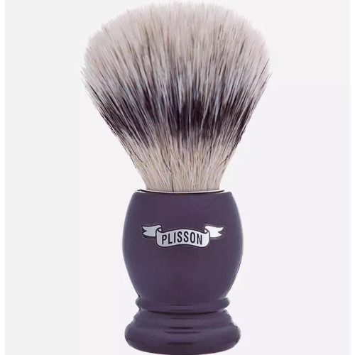Plisson Shaving Brush Essential Brown with White Fiber Tuft T12