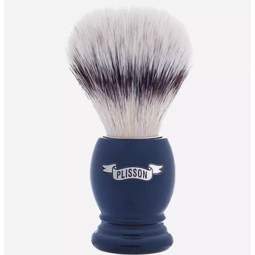 Plisson Shaving Brush Essential Slate Blue with White Fiber Tuft T12