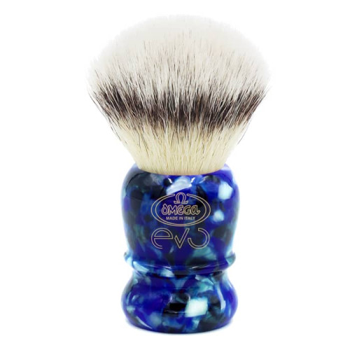 Omega Shaving Brush Evo 2.0 Synthetic Blue - E1892 (συνθετικό πινέλο ξυρίσματος)