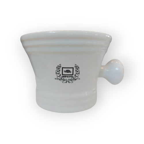 Nipavo Pogotonomia Line - Traditional Porcelain Shaving Bowl White