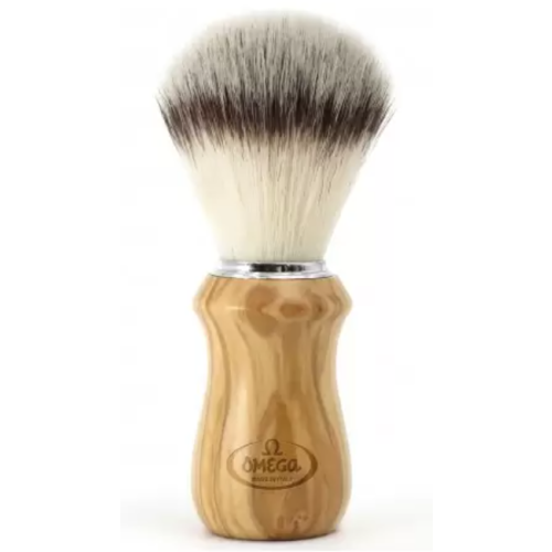 Omega - Synthetic Shaving Brush ''Hi Brush'' Olive Wood